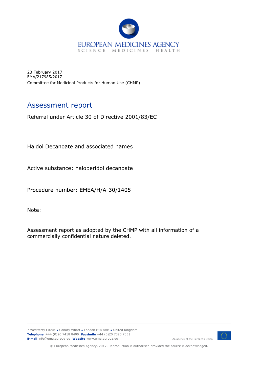 Haldol Decanoate and Associated Names