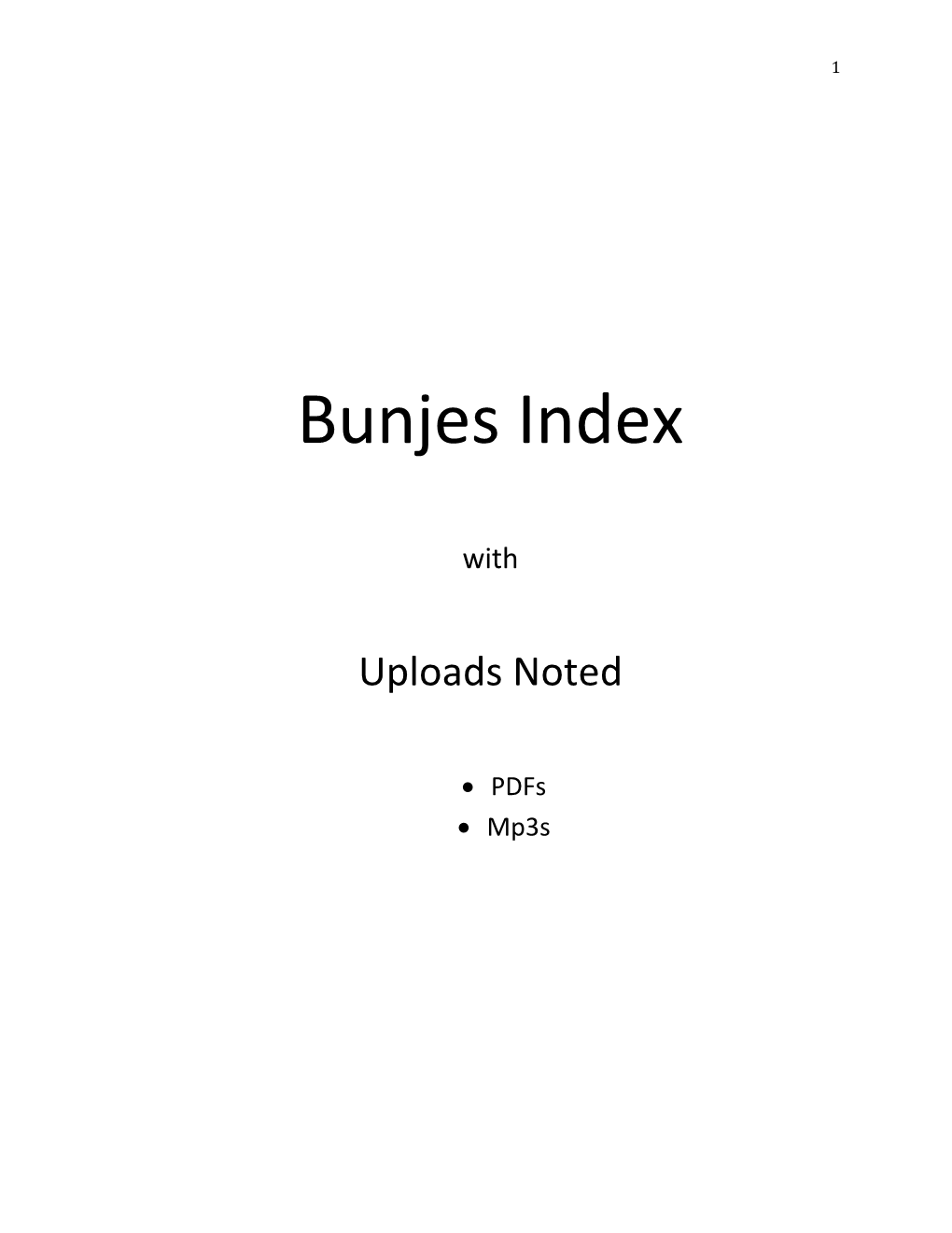 Bunjes Index