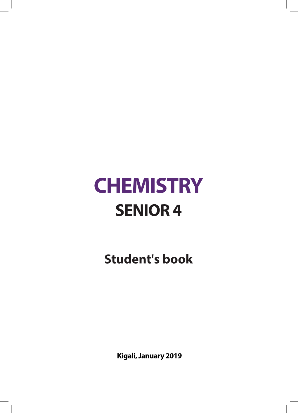 Chemistry Senior 4