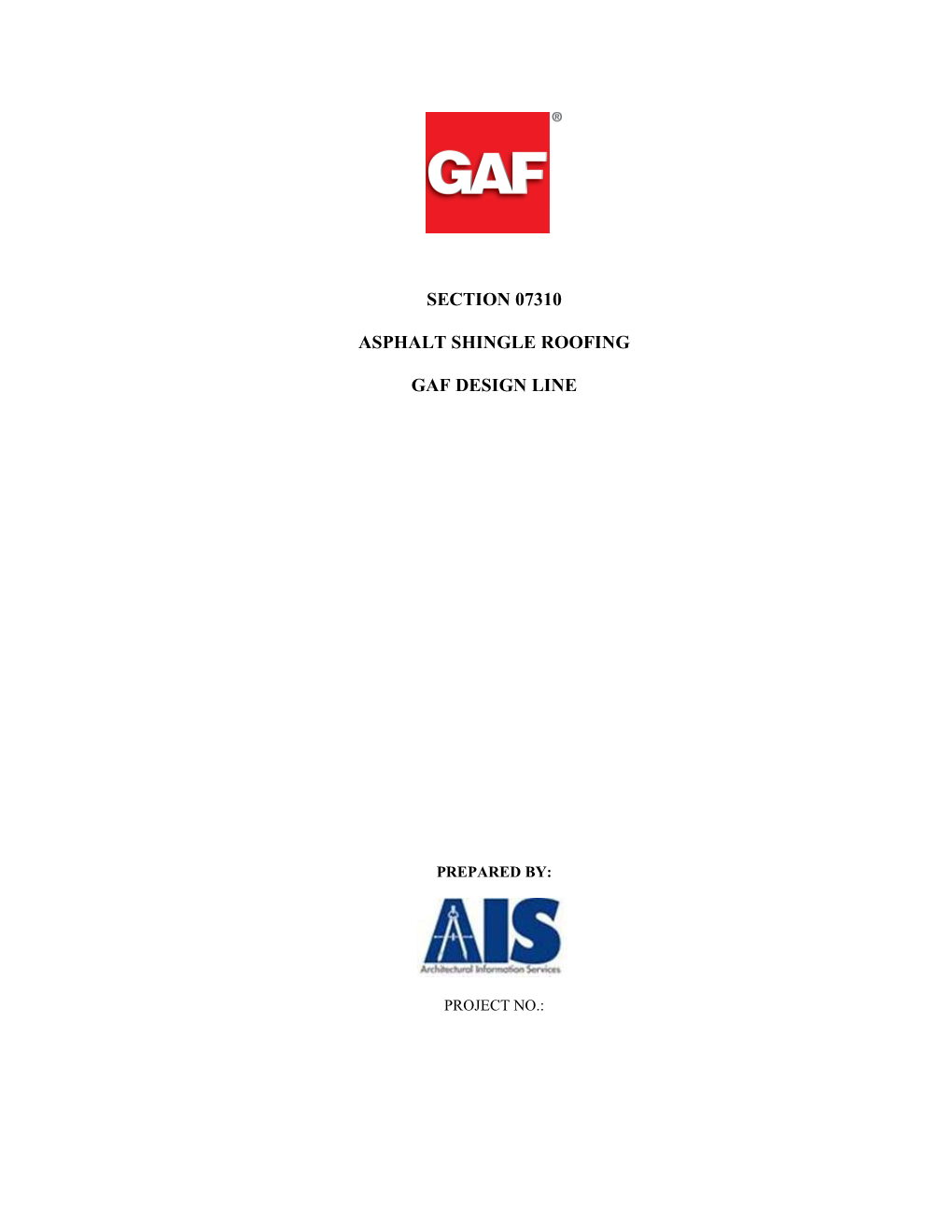 Gaf Asphalt Shingle Guide Specification