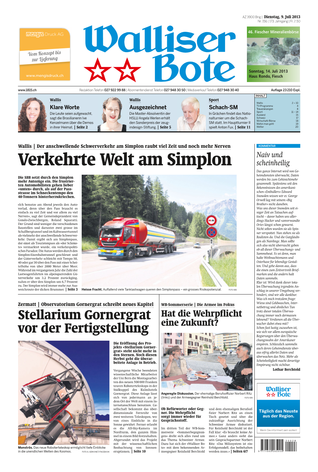 Verkehrte Welt Am Simplon