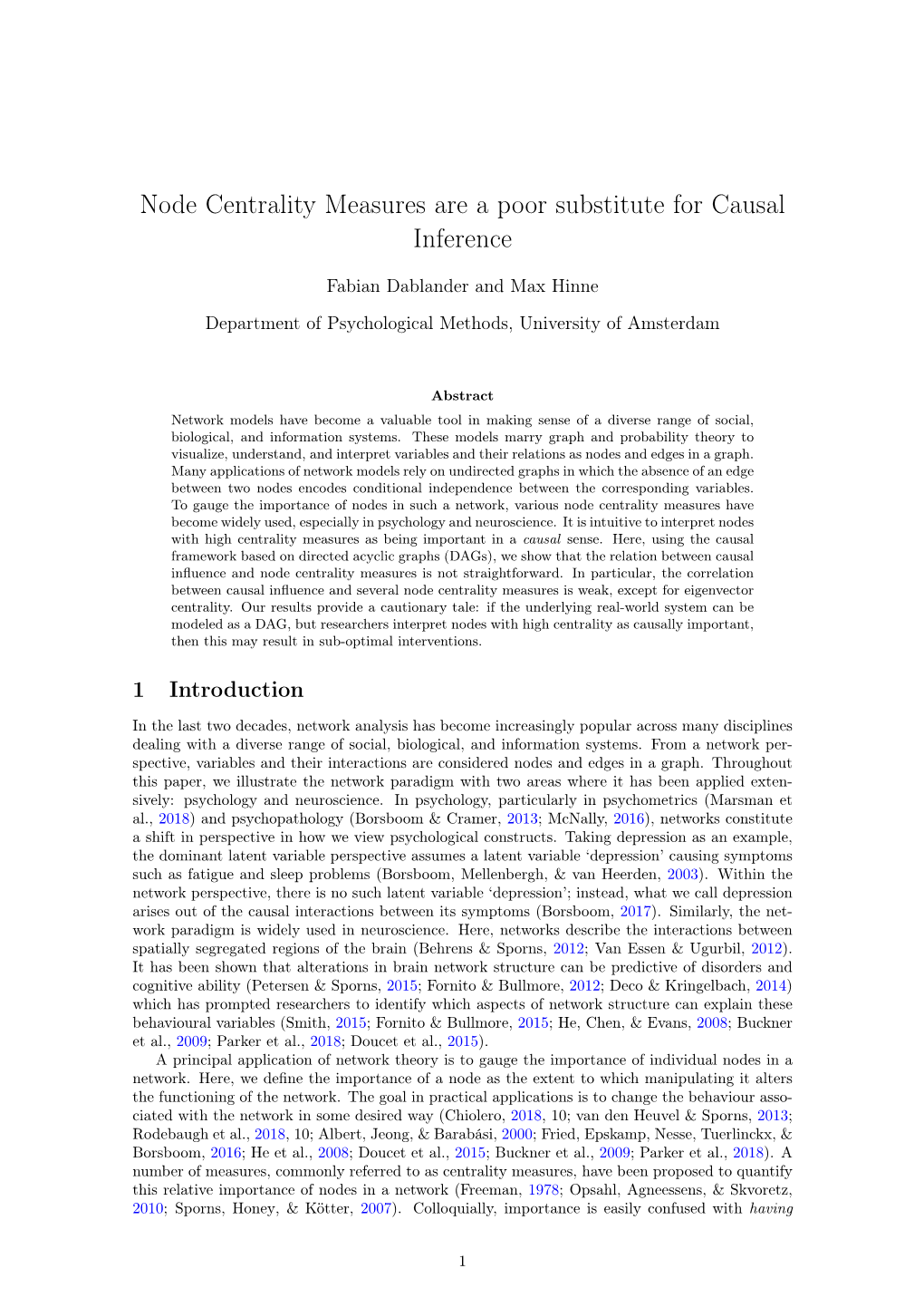 Node Centrality Measures Are a Poor Substitute for Causal Inference