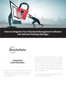 How to Integrate Your Password Management Software Into Remote Desktop Manager