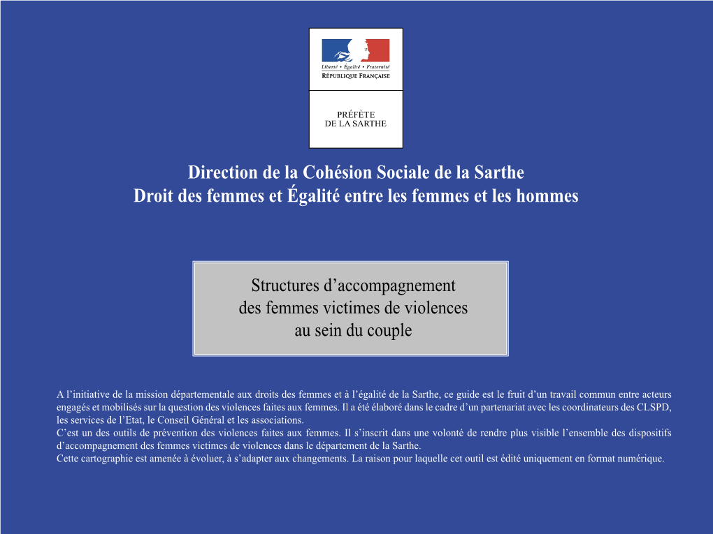 Direction De La Cohésion Sociale De La Sarthe Droit Des Femmes Et Égalité Entre Les Femmes Et Les Hommes