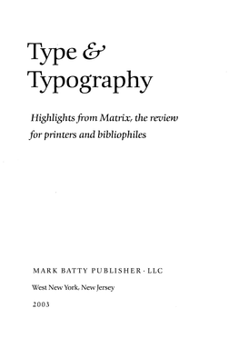 Typedr' Typography