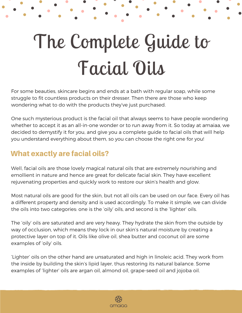 The Complete Guide to Facial Oils