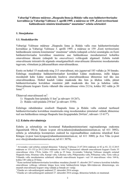 Haapsalu Linna Ja Ridala Valla Osas Haldusterritoriaalse Korralduse Ja Vabariigi Valitsuse 3. Aprilli 1995