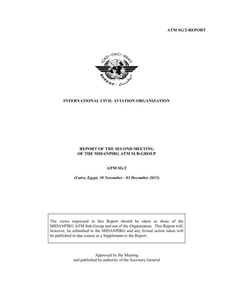 Atm Sg/2-Report International Civil Aviation Organization