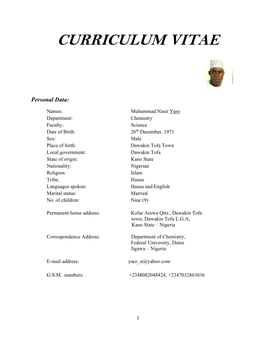 Curriculum Vitae