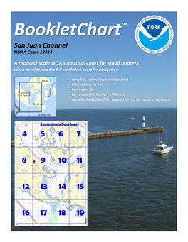 Bookletchart™ San Juan Channel NOAA Chart 18434 a Reduced-Scale NOAA Nautical Chart for Small Boaters