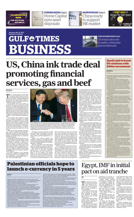 US, China Ink Trade Deal Promoting Financial Services, Gas and Beef