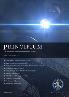 Principium | Issue 11 | November 2015 Page 2 Editorial
