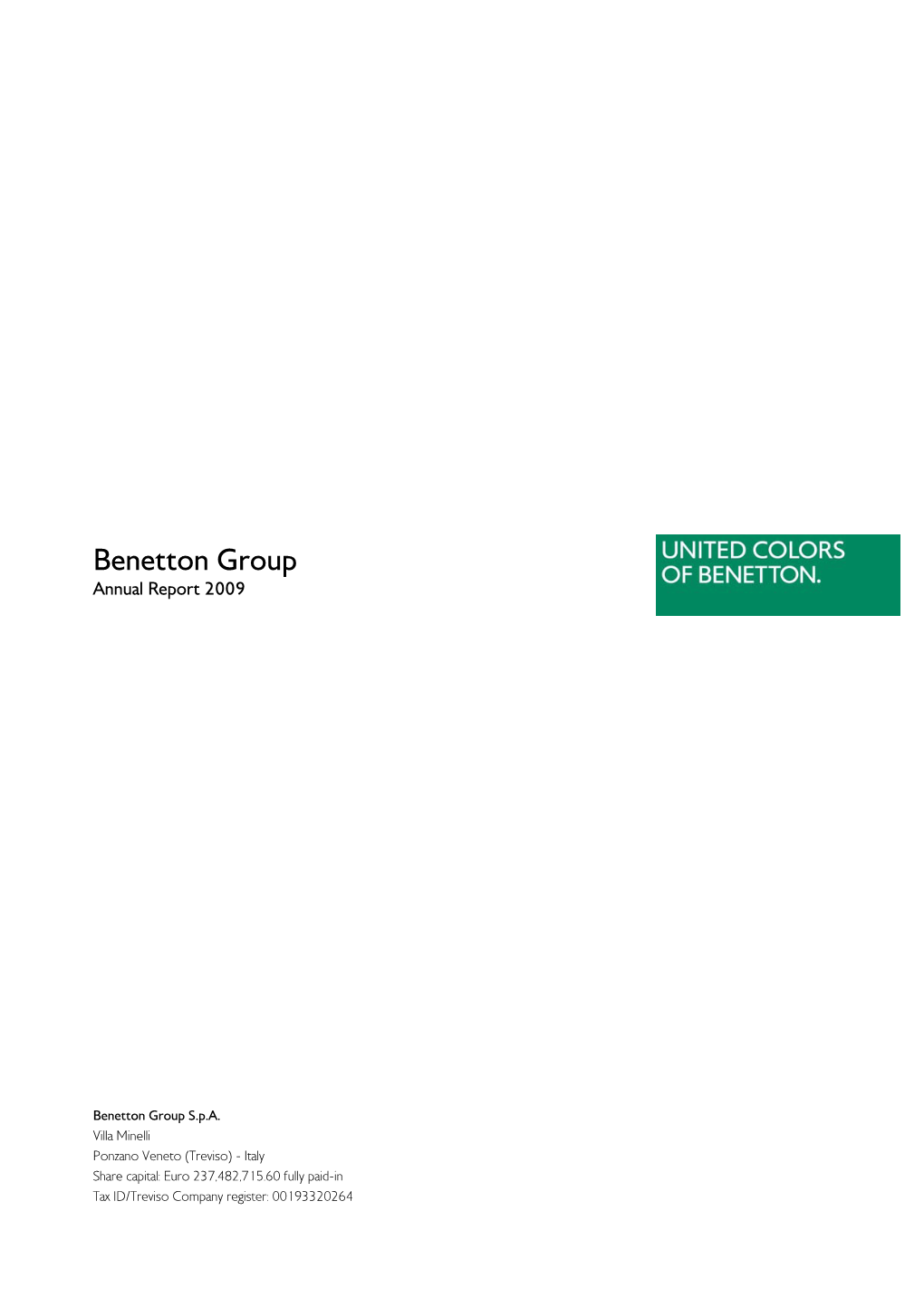 Benetton Group Annual Report 2009