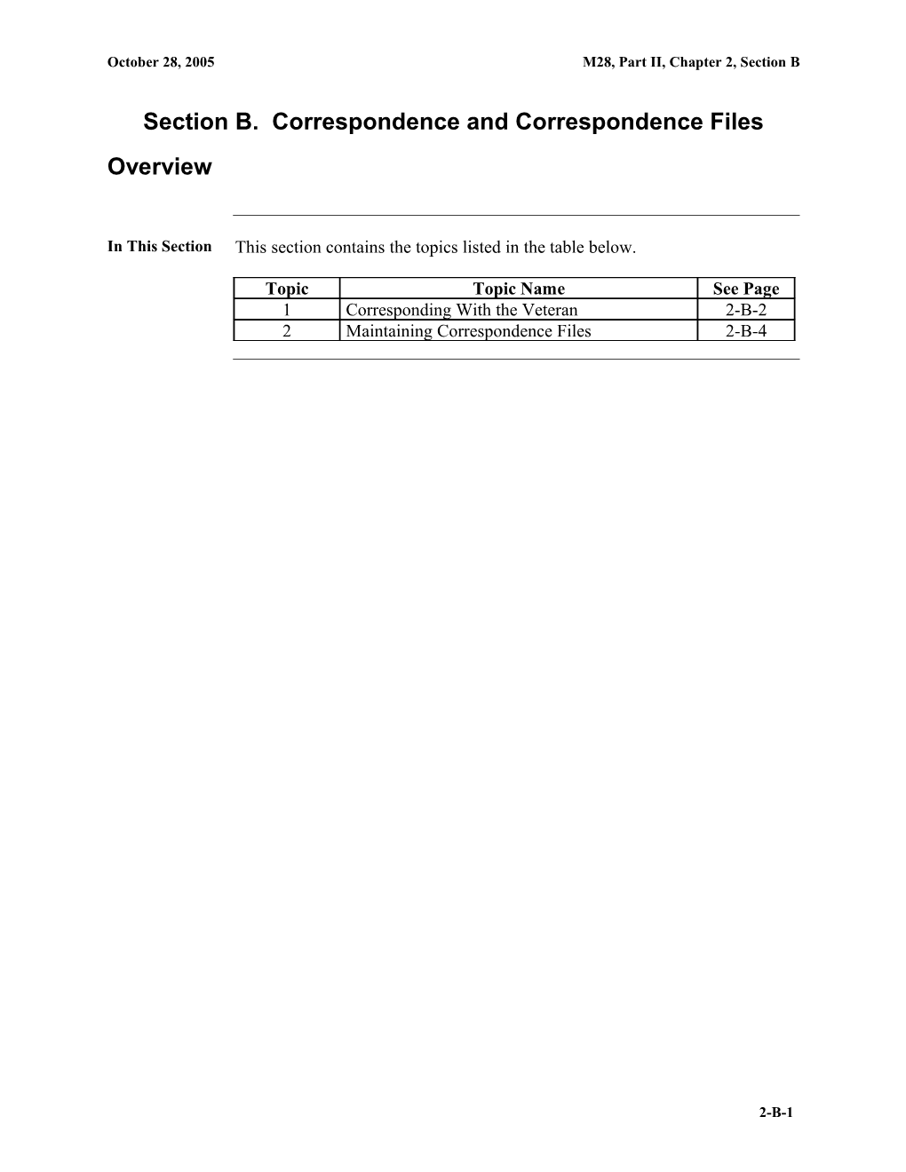 M28, Part 2, Chapter 2, Section B