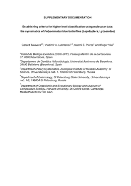 The Systematics of Polyommatus Blue Butterflies (Lepidoptera, Lycaenidae)