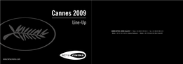 Cannes 2009 Line-Up
