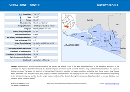 Sierra Leone –Bonthe District Profile