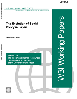 33053 the Evolution of Social Policy in Japan