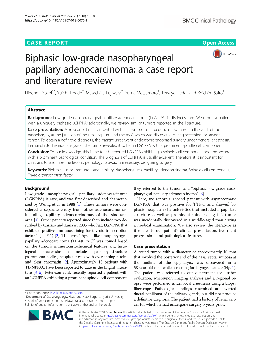 Biphasic Low-Grade Nasopharyngeal Papillary Adenocarcinoma