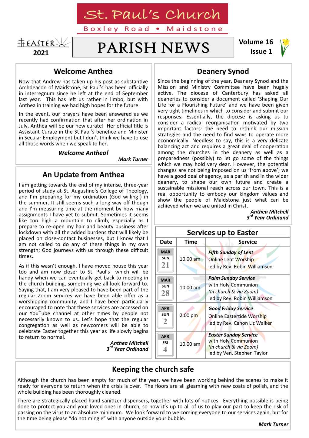 PARISH NEWS Issue 1