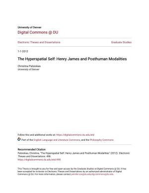 The Hyperspatial Self: Henry James and Posthuman Modalities