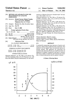 United States Patent (19) 11 Patent Number: 5,066,582 Tsuruta Et Al