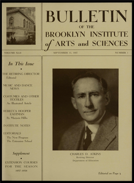 Bulletin of the Brooklyn Institute of Arts and Sciences