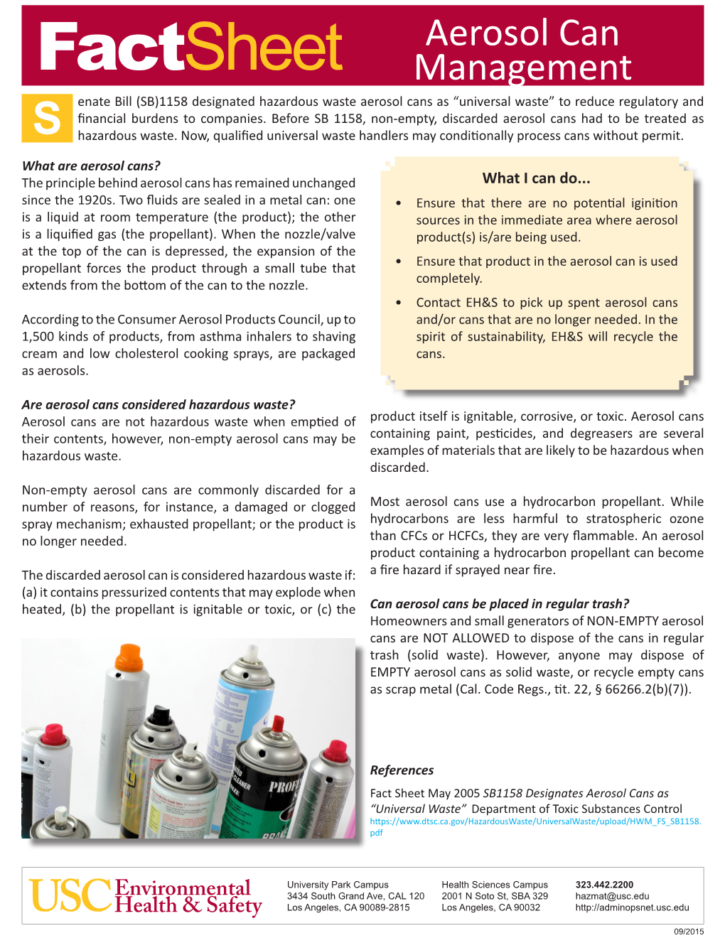 Aerosol Can Management