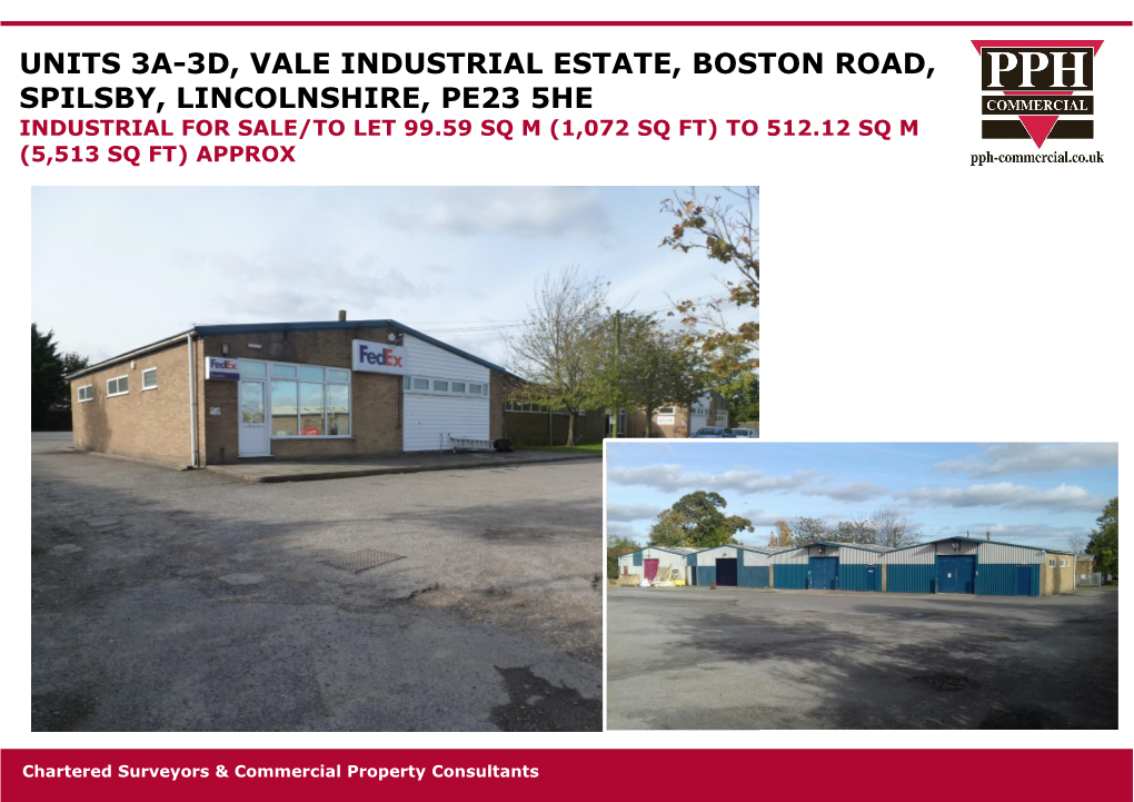 Units 3A-3D, Vale Industrial Estate, Boston Road