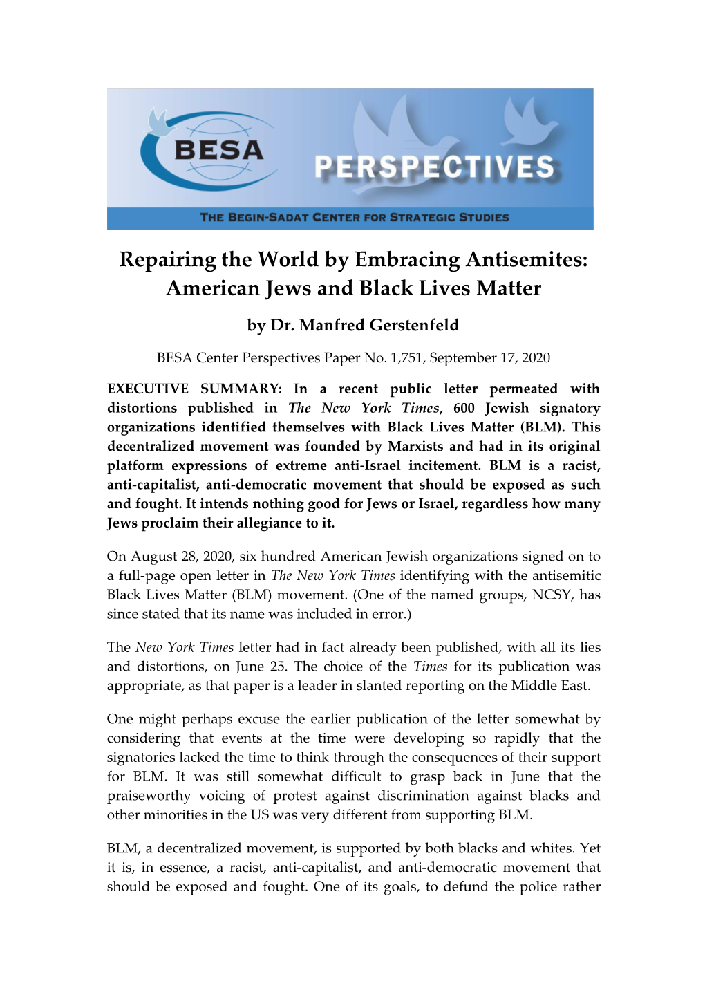 American Jews and Black Lives Matter