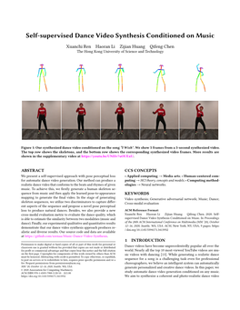 Self-Supervised Dance Video Synthesis Conditioned on Music