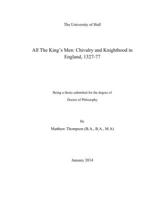 Chivalry and Knighthood in England, 1327-77