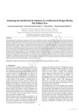 Analyzing the Intellectual Evolutions of Architectural Design During The