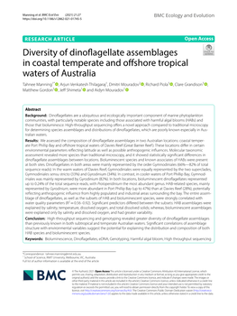 Diversity of Dinoflagellate Assemblages in Coastal Temperate