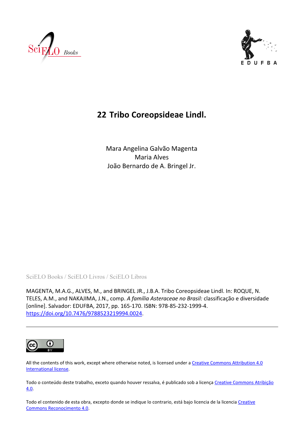 22 Tribo Coreopsideae Lindl