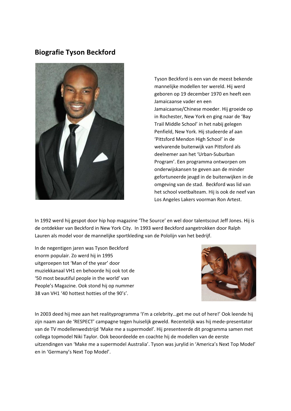 Biografie Tyson Beckford