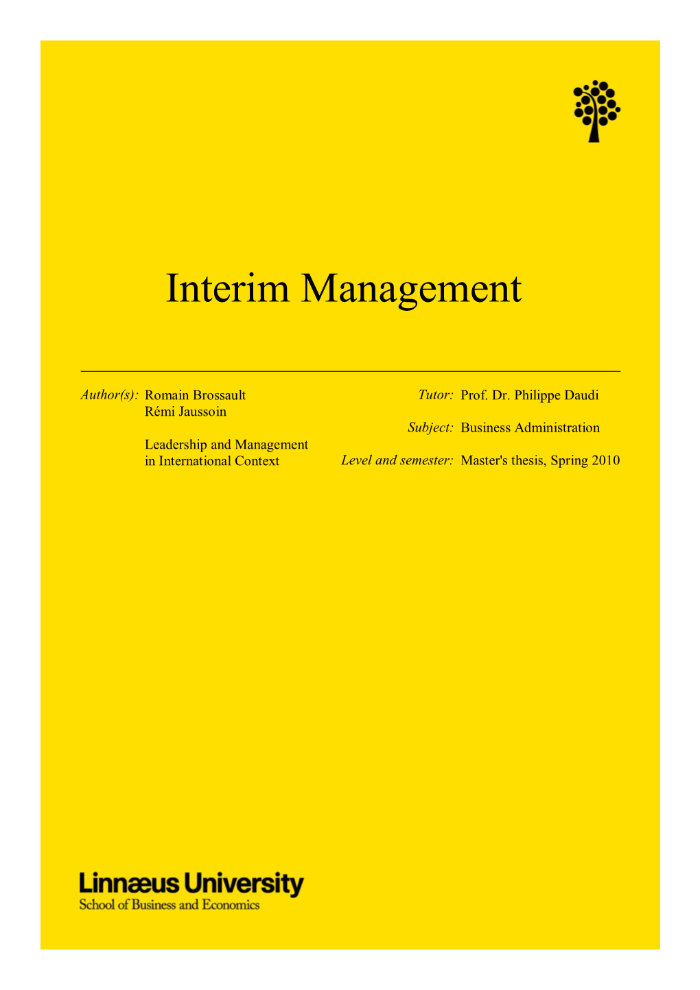 Interim Management