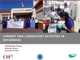 Current Fmd Laboratory Activities in [Myanmar]