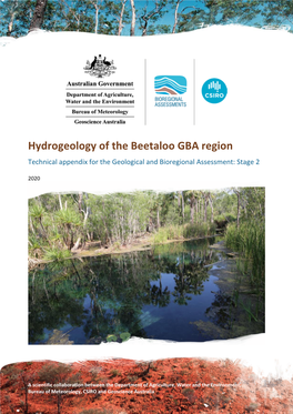Hydrogeology of the Beetaloo GBA Region Technical Appendix for the Geological and Bioregional Assessment: Stage 2