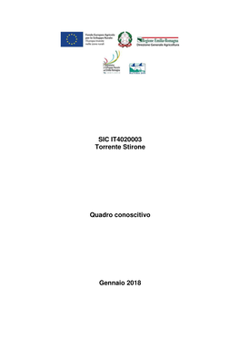 SIC IT4020003 Torrente Stirone Quadro Conoscitivo Gennaio 2018