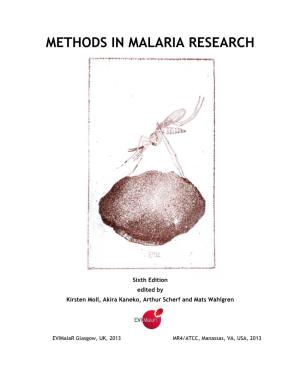 Methods in Malaria Research