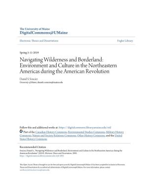 Environment and Culture in the Northeastern Americas During the American Revolution Daniel S