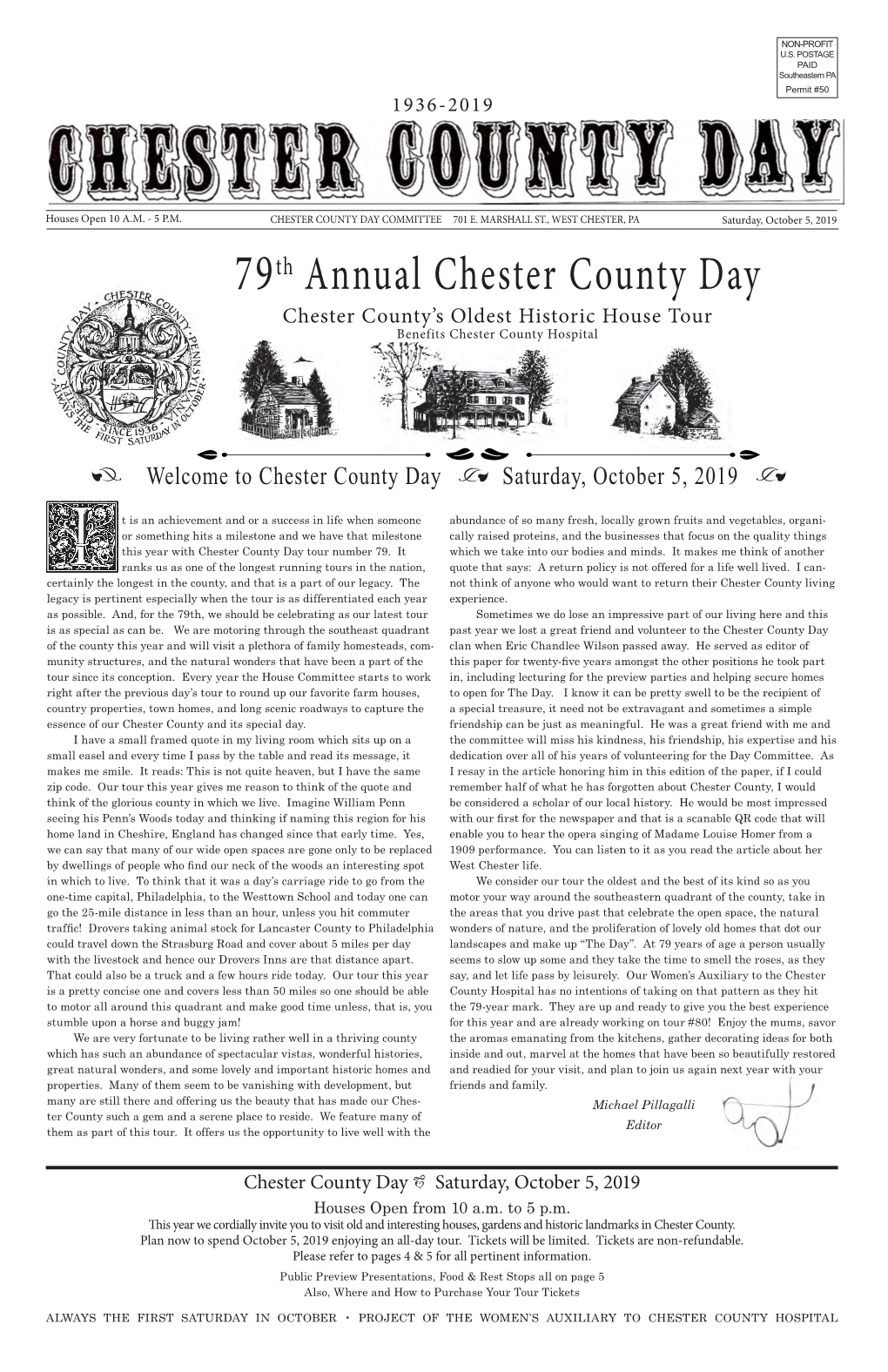 79Th Annual Chester County Day Chester County’S Oldest Historic House Tour Benefits Chester County Hospital