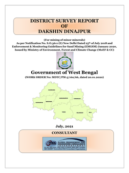 DISTRICT SURVEY REPORT of DAKSHIN DINAJPUR Government