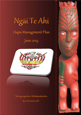 Ngai Te Ahi Hapu Management Plan 2013