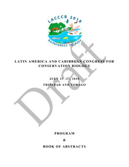 Latin America and Caribbean Congress for Conservation Biology Program & Book of Abstracts