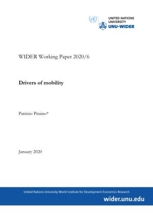 WIDER Working Paper 2020/6-Drivers of Mobility
