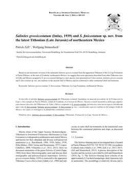 Salinites Grossicostatum and S