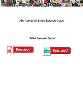 Abc Agents of Shield Episode Guide Opinions