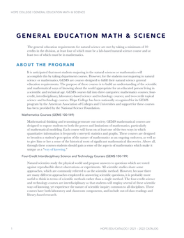 General Education Math & Science